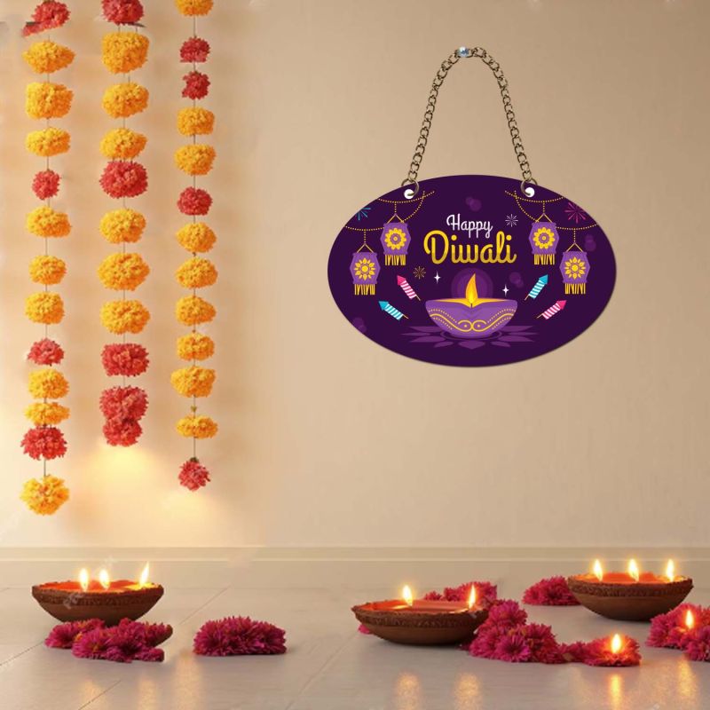 Happy Diwali Hanging For Home & Office Decoration | Diwali Decoration Items | Wall Decoration Item For Living Room | Shubh Deepawali Wall Hanging Decoration